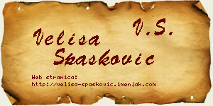 Veliša Spasković vizit kartica
